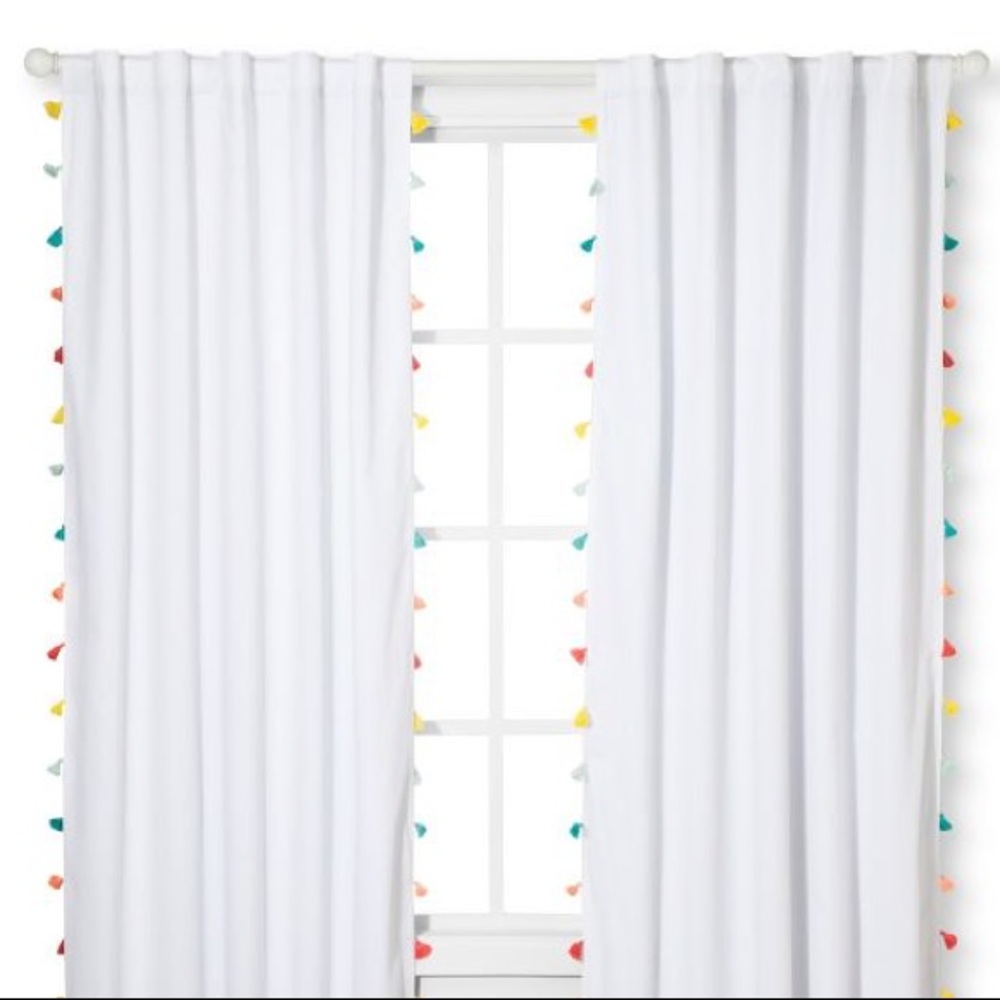 Tassel blackout curtains